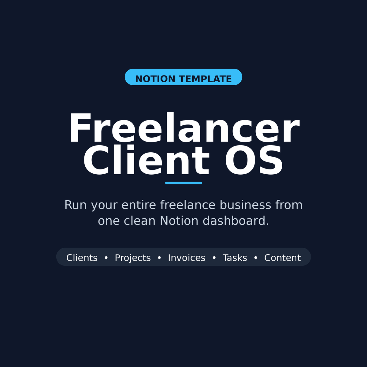 Freelancer Client OS — Notion Template for Freelancers